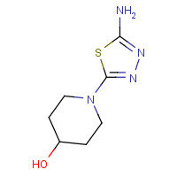1020658-53-0 1-(5-amino-1,3,4-thiadiazol-2-yl)piperidin-4-ol chemical structure