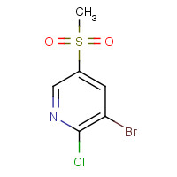 1001076-86-3 3-bromo-2-chloro-5-methylsulfonylpyridine chemical structure