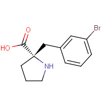 1048028-99-4 (2S)-2-[(3-bromophenyl)methyl]pyrrolidine-2-carboxylic acid chemical structure