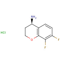1266231-84-8 (4R)-7,8-difluoro-3,4-dihydro-2H-chromen-4-amine;hydrochloride chemical structure