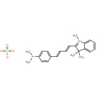 76433-27-7 N,N-dimethyl-4-[(1E,3E)-4-(1,3,3-trimethylindol-1-ium-2-yl)buta-1,3-dienyl]aniline;perchlorate chemical structure
