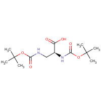 88971-40-8 (2S)-2,3-bis[(2-methylpropan-2-yl)oxycarbonylamino]propanoic acid chemical structure
