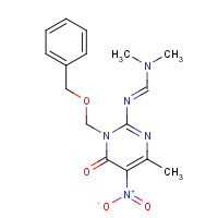 518316-52-4 N,N-dimethyl-N'-[4-methyl-5-nitro-6-oxo-1-(phenylmethoxymethyl)pyrimidin-2-yl]methanimidamide chemical structure