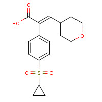 745052-98-6 (E)-2-(4-cyclopropylsulfonylphenyl)-3-(oxan-4-yl)prop-2-enoic acid chemical structure