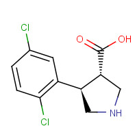 1049978-45-1 (3S,4R)-4-(2,5-dichlorophenyl)pyrrolidine-3-carboxylic acid chemical structure