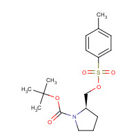 128510-88-3 tert-butyl (2R)-2-[(4-methylphenyl)sulfonyloxymethyl]pyrrolidine-1-carboxylate chemical structure