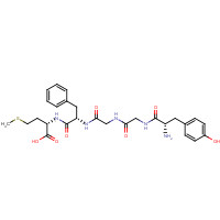58569-55-4 (2S)-2-[[(2S)-2-[[2-[[2-[[(2S)-2-amino-3-(4-hydroxyphenyl)propanoyl]amino]acetyl]amino]acetyl]amino]-3-phenylpropanoyl]amino]-4-methylsulfanylbutanoic acid chemical structure
