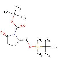 81658-26-6 tert-butyl (2S)-2-[[tert-butyl(dimethyl)silyl]oxymethyl]-5-oxopyrrolidine-1-carboxylate chemical structure