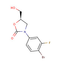 444335-16-4 (5R)-3-(4-bromo-3-fluorophenyl)-5-(hydroxymethyl)-1,3-oxazolidin-2-one chemical structure