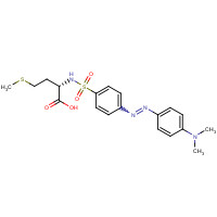 97684-99-6 (2S)-2-[[4-[[4-(dimethylamino)phenyl]diazenyl]phenyl]sulfonylamino]-4-methylsulfanylbutanoic acid chemical structure