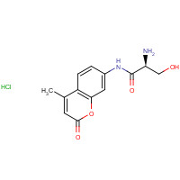 115918-60-0 (2S)-2-amino-3-hydroxy-N-(4-methyl-2-oxochromen-7-yl)propanamide;hydrochloride chemical structure