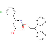 507472-16-4 (3S)-3-(3-chlorophenyl)-3-(9H-fluoren-9-ylmethoxycarbonylamino)propanoic acid chemical structure