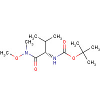 87694-52-8 tert-butyl N-[(2S)-1-[methoxy(methyl)amino]-3-methyl-1-oxobutan-2-yl]carbamate chemical structure