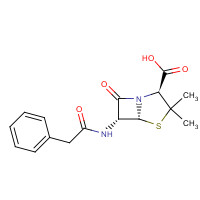 15828-01-0 (2S,5R,6R)-3,3-dimethyl-7-oxo-6-[(2-phenylacetyl)amino]-4-thia-1-azabicyclo[3.2.0]heptane-2-carboxylic acid chemical structure