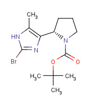 1369594-30-8 tert-butyl (2S)-2-(2-bromo-5-methyl-1H-imidazol-4-yl)pyrrolidine-1-carboxylate chemical structure