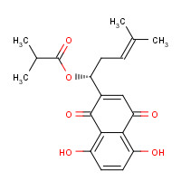 52438-12-7 [(1R)-1-(5,8-dihydroxy-1,4-dioxonaphthalen-2-yl)-4-methylpent-3-enyl] 2-methylpropanoate chemical structure