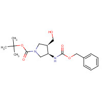 623582-53-6 tert-butyl (3R,4R)-3-(hydroxymethyl)-4-(phenylmethoxycarbonylamino)pyrrolidine-1-carboxylate chemical structure