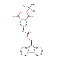 1018332-24-5 (2R,4R)-4-(9H-fluoren-9-ylmethoxycarbonylamino)-1-[(2-methylpropan-2-yl)oxycarbonyl]pyrrolidine-2-carboxylic acid chemical structure