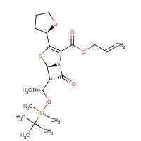 120705-67-1 prop-2-enyl (5R,6S)-6-[(1R)-1-[tert-butyl(dimethyl)silyl]oxyethyl]-7-oxo-3-[(2R)-oxolan-2-yl]-4-thia-1-azabicyclo[3.2.0]hept-2-ene-2-carboxylate chemical structure