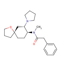 96744-75-1 N-methyl-2-phenyl-N-[(5R,7S,8S)-7-pyrrolidin-1-yl-1-oxaspiro[4.5]decan-8-yl]acetamide chemical structure