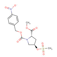 138324-82-0 2-O-methyl 1-O-[(4-nitrophenyl)methyl] (2S,4R)-4-methylsulfonyloxypyrrolidine-1,2-dicarboxylate chemical structure