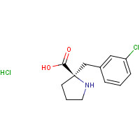 1049740-99-9 (2R)-2-[(3-chlorophenyl)methyl]pyrrolidine-2-carboxylic acid;hydrochloride chemical structure