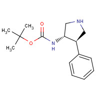 351360-61-7 tert-butyl N-[(3S,4R)-4-phenylpyrrolidin-3-yl]carbamate chemical structure