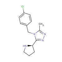 1140495-90-4 4-[(4-chlorophenyl)methyl]-3-methyl-5-[(2R)-pyrrolidin-2-yl]-1,2,4-triazole chemical structure