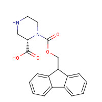 915749-50-7 (2S)-1-(9H-fluoren-9-ylmethoxycarbonyl)piperazine-2-carboxylic acid chemical structure