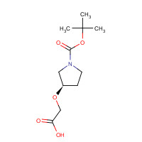 170097-85-5 2-[(3R)-1-[(2-methylpropan-2-yl)oxycarbonyl]pyrrolidin-3-yl]oxyacetic acid chemical structure