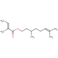 24717-85-9 3,7-dimethyloct-6-enyl (E)-2-methylbut-2-enoate chemical structure