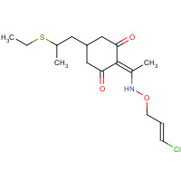 111031-76-6 2-[1-[[(E)-3-chloroprop-2-enoxy]amino]ethylidene]-5-(2-ethylsulfanylpropyl)cyclohexane-1,3-dione chemical structure