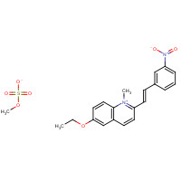 25910-85-4 6-ethoxy-1-methyl-2-[(E)-2-(3-nitrophenyl)ethenyl]quinolin-1-ium;methyl sulfate chemical structure
