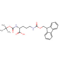 163336-15-0 (2R)-5-(9H-fluoren-9-ylmethoxycarbonylamino)-2-[(2-methylpropan-2-yl)oxycarbonylamino]pentanoic acid chemical structure