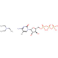 100940-62-3 [4-amino-1-[(2R,3R,4S,5R)-3,4-dihydroxy-5-[[hydroxy-[hydroxy(phosphonooxy)phosphoryl]oxyphosphoryl]oxymethyl]oxolan-2-yl]-2-oxopyrimidin-5-yl]mercury;N,N-diethylethanamine chemical structure