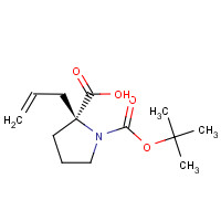 706806-59-9 (2S)-1-[(2-methylpropan-2-yl)oxycarbonyl]-2-prop-2-enylpyrrolidine-2-carboxylic acid chemical structure