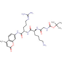 109358-48-7 tert-butyl N-[2-[[(2S)-6-amino-1-[[(2S)-5-(diaminomethylideneamino)-1-[(4-methyl-2-oxochromen-7-yl)amino]-1-oxopentan-2-yl]amino]-1-oxohexan-2-yl]amino]-2-oxoethyl]carbamate chemical structure