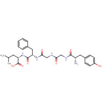 58822-25-6 (2S)-2-[[(2S)-2-[[2-[[2-[[(2S)-2-amino-3-(4-hydroxyphenyl)propanoyl]amino]acetyl]amino]acetyl]amino]-3-phenylpropanoyl]amino]-4-methylpentanoic acid chemical structure