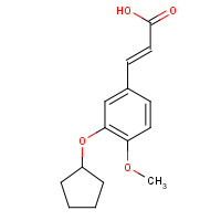 145743-83-5 (E)-3-(3-cyclopentyloxy-4-methoxyphenyl)prop-2-enoic acid chemical structure