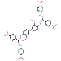 19333-63-2 N-[2-methoxy-4-[3-methoxy-4-[[(Z)-N-(4-nitroanilino)-C-(4-nitrophenyl)carbonimidoyl]diazenyl]phenyl]phenyl]imino-4-nitro-N'-(4-nitroanilino)benzenecarboximidamide chemical structure