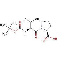 23361-28-6 (2S)-1-[(2S)-3-methyl-2-[(2-methylpropan-2-yl)oxycarbonylamino]butanoyl]pyrrolidine-2-carboxylic acid chemical structure