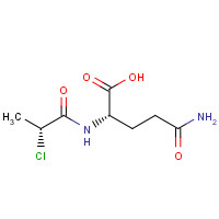 159141-33-0 (2S)-5-amino-2-[[(2R)-2-chloropropanoyl]amino]-5-oxopentanoic acid chemical structure