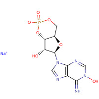 75912-25-3 sodium;(4aR,6R,7R,7aS)-6-(1-hydroxy-6-iminopurin-9-yl)-2-oxido-2-oxo-4a,6,7,7a-tetrahydro-4H-furo[3,2-d][1,3,2]dioxaphosphinin-7-ol chemical structure