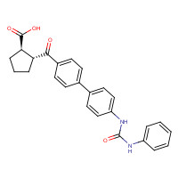 959122-11-3 (1R,2R)-2-[4-[4-(phenylcarbamoylamino)phenyl]benzoyl]cyclopentane-1-carboxylic acid chemical structure