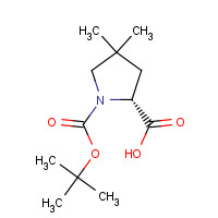 1417743-49-7 (2R)-4,4-dimethyl-1-[(2-methylpropan-2-yl)oxycarbonyl]pyrrolidine-2-carboxylic acid chemical structure