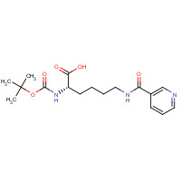 14609-04-2 (2S)-2-[(2-methylpropan-2-yl)oxycarbonylamino]-6-(pyridine-3-carbonylamino)hexanoic acid chemical structure