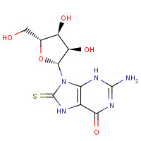 26001-38-7 2-amino-9-[(2R,3R,4S,5R)-3,4-dihydroxy-5-(hydroxymethyl)oxolan-2-yl]-8-sulfanylidene-3,7-dihydropurin-6-one chemical structure