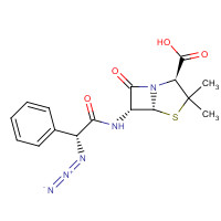 17243-38-8 (2S,5R,6R)-6-[[(2R)-2-azido-2-phenylacetyl]amino]-3,3-dimethyl-7-oxo-4-thia-1-azabicyclo[3.2.0]heptane-2-carboxylic acid chemical structure