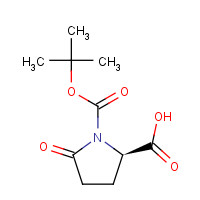 160347-90-0 (2R)-1-[(2-methylpropan-2-yl)oxycarbonyl]-5-oxopyrrolidine-2-carboxylic acid chemical structure