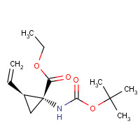 259217-95-3 ethyl (1R,2S)-2-ethenyl-1-[(2-methylpropan-2-yl)oxycarbonylamino]cyclopropane-1-carboxylate chemical structure